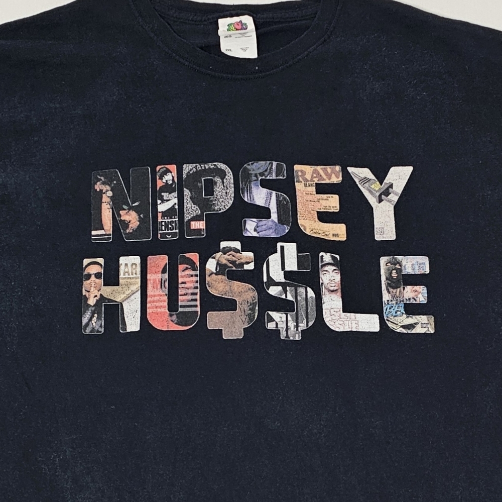 Nipsey Hussle by Fruit of the Loom T-shirt Men's Extra Large Fit 100% Cotton - Picture 4 of 5